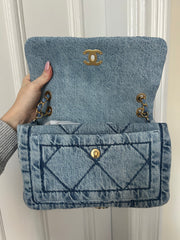 Blue Denim Maxi Flap