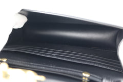 Black Calfskin Margo Wallet on a Chain