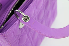 Purple Lambskin Medium Lady Dior