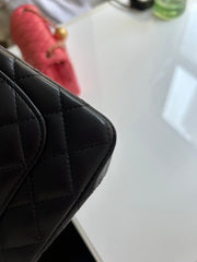Black Lambskin Rectangular Mini