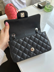 Black Lambskin Rectangular Mini