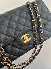 Black Caviar Medium Classic Flap
