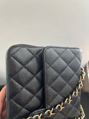 Black Caviar Medium Classic Flap