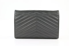 Dark Grey Chevron Wallet on a Chain