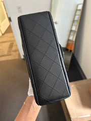 Black Quilted Lambskin Mini Rectangular Flap Bag
