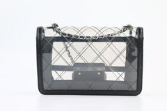 Mini PVC Beauty Lock Flap Bag