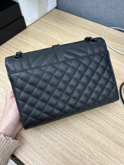 So Black Monogram Matelasse Medium Envelope Chain Bag