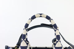 Navy Jacquard Small Symbole Shopper