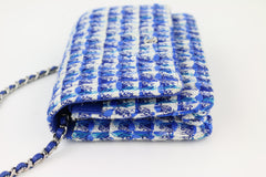 Blue Tweed Wallet on a Chain