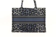 Navy Mizza Embroidered Medium Book Tote