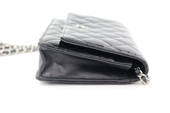 Black Patent Wallet on a Chain