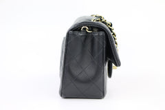 Black Lambskin Rectangular Mini