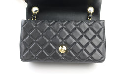 Black Lambskin Rectangular Mini