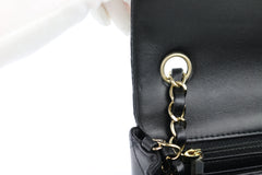 Black Lambskin Rectangular Mini