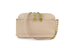 Pink/Nude Lucy Leather Shoulder Bag