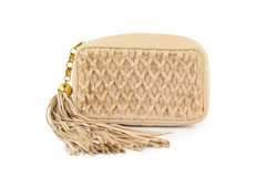 Nude/Beige Lambskin Vintage Tassel Pouch