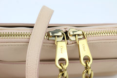 Pink/Nude Lucy Leather Shoulder Bag