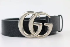 Black Leather Marmont Belt 100