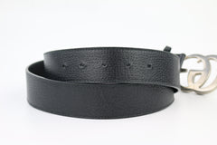 Black Leather Marmont Belt 100