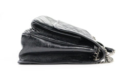 Black Large Crinkled Calfskin Large Niki