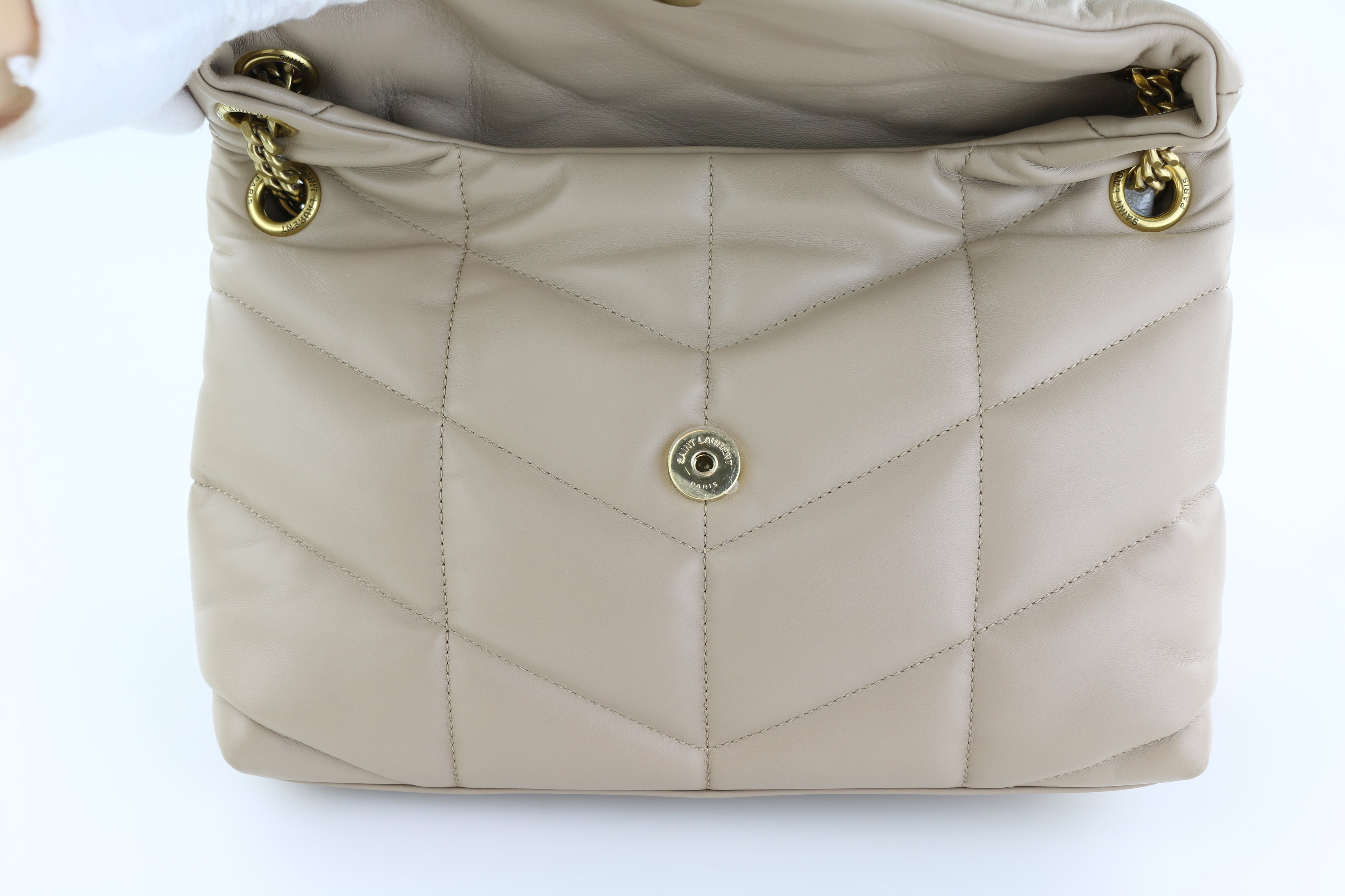 Beige LouLou Small Puffer Bag