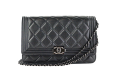 Black Lambskin Boy WOC