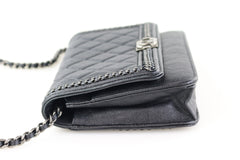 Black Calfskin Chain Around Boy WOC