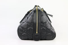 Black Medium Matelasse Ophidia Convertible Boston Bag