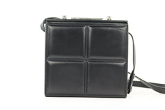 Black Calfskin Padded Mini Trunk