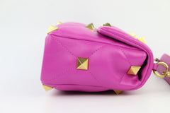 Radiant Orchid Nappa Large Roman Stud Flap