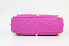 Radiant Orchid Nappa Large Roman Stud Flap