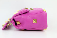 Radiant Orchid Nappa Large Roman Stud Flap