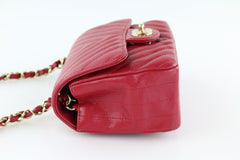 Raspberry Chevron Caviar Rectangular Mini