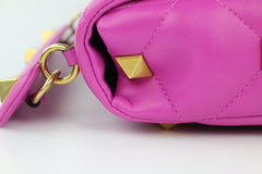 Radiant Orchid Nappa Large Roman Stud Flap