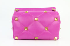 Radiant Orchid Nappa Large Roman Stud Flap