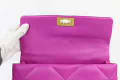 Radiant Orchid Nappa Large Roman Stud Flap