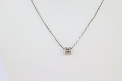 Marron Glace/Palladium Mini Pop H Necklace