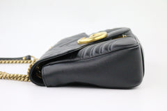 Black Medium Marmont Flap