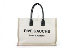 Beige Canvas Rive Gauche Tote