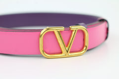 Pink/Purple Vlogo Reversible Belt 90