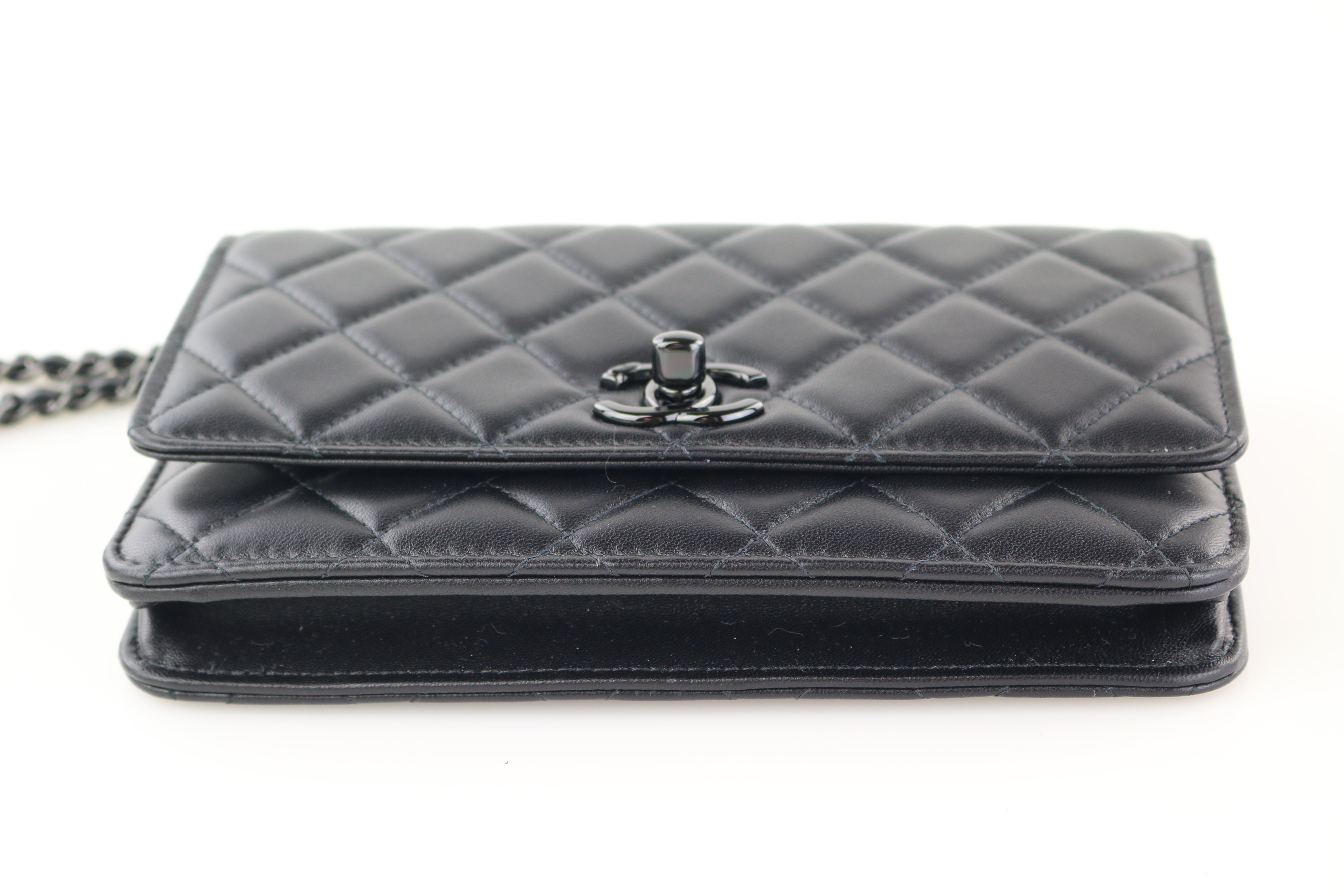 Chanel Black Quilted Lambskin Trendy CC Wallet On Chain (WOC