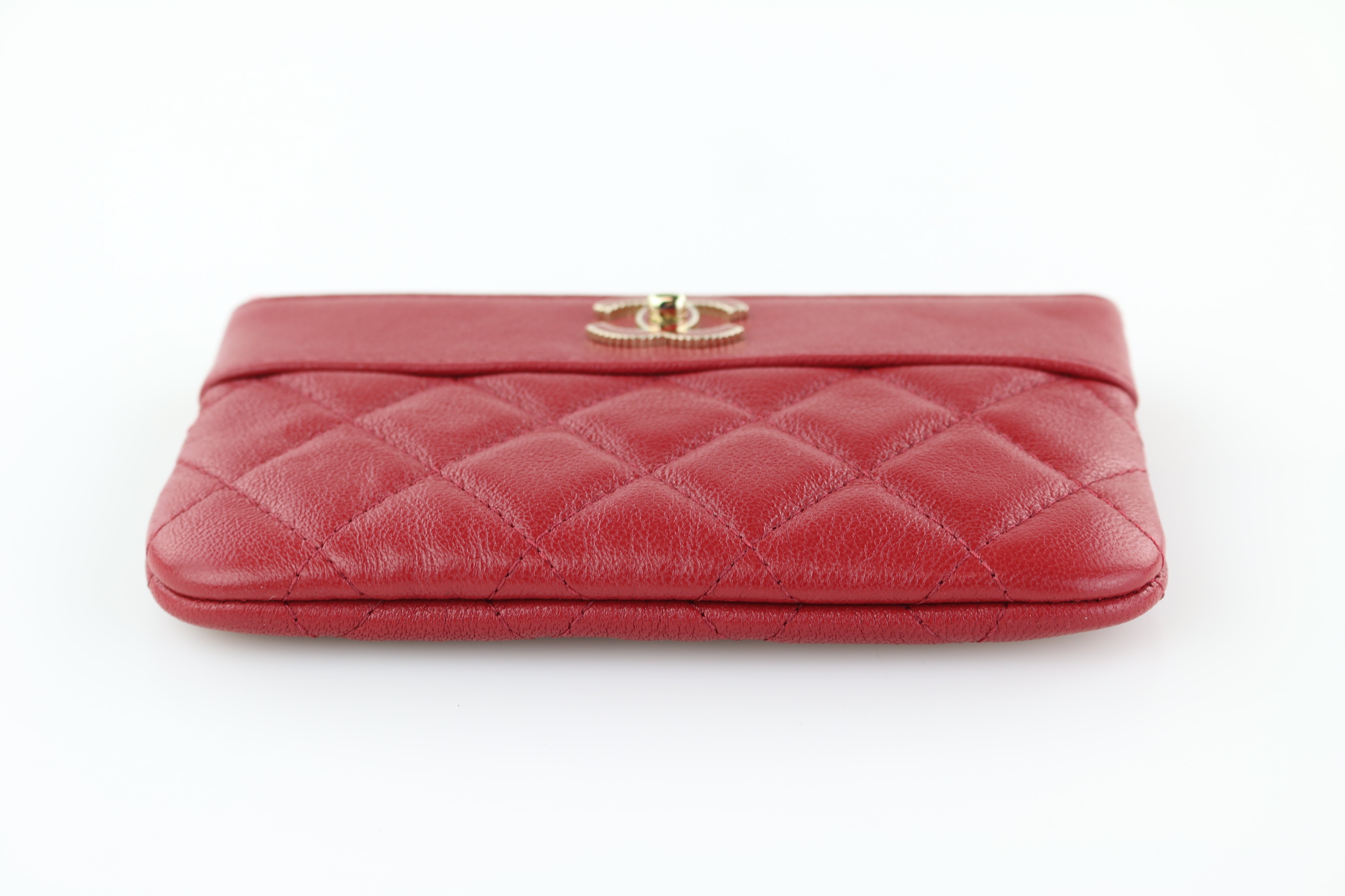 Chanel Quilted Calfskin Mademoiselle Wallet On Chain - Pink