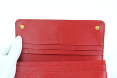 Lacca Red Saffiano Vitello Move Snap Wallet