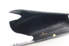 Black Patent Timeless Long Snap Wallet