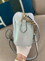 Snow Light Blue Iridescent Small Matelassé Marmont