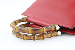 Red Small Nymphaea Top Handle Bag