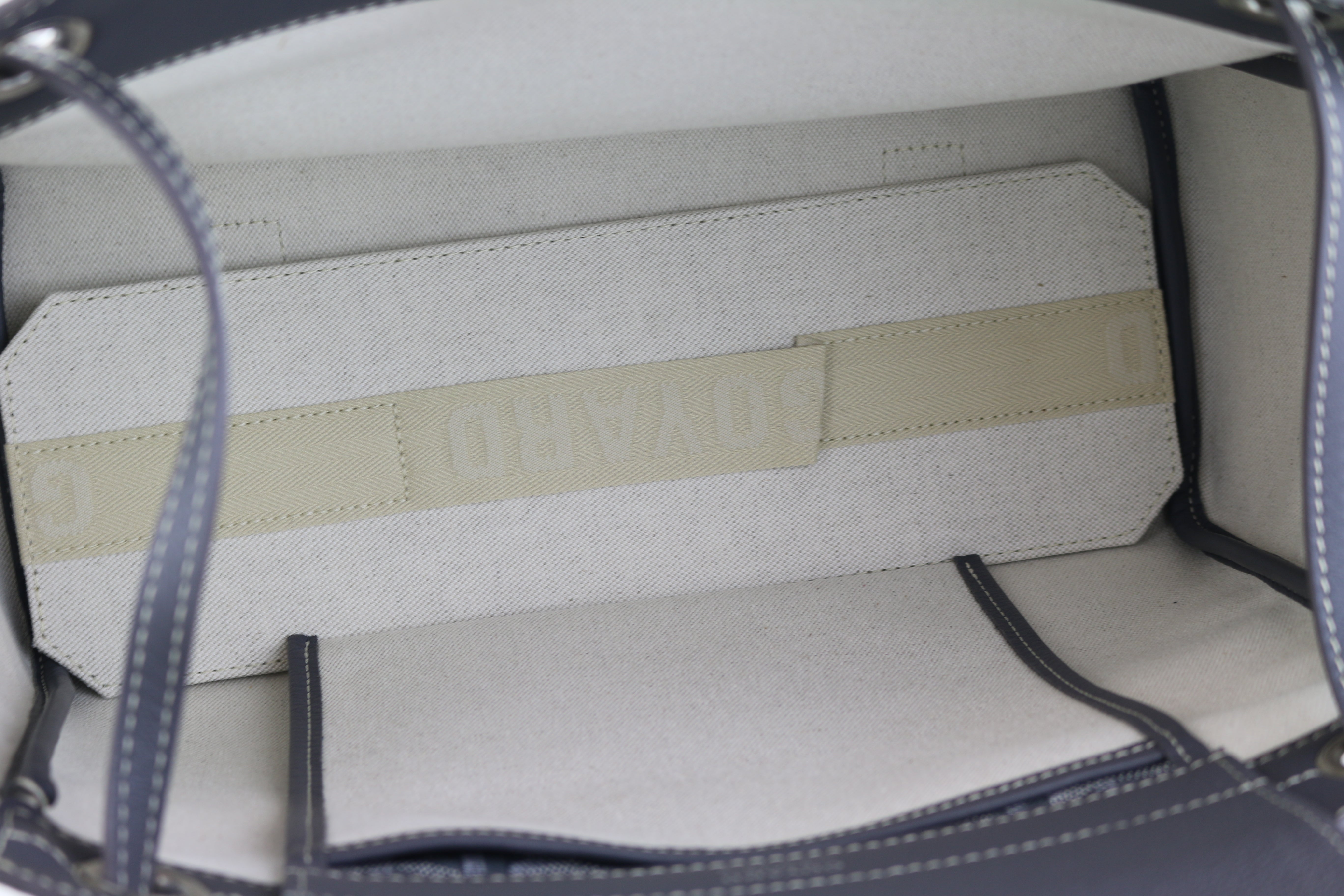 Goyard Rouette Soft PM Grey White Gayardine Leather Tote – The