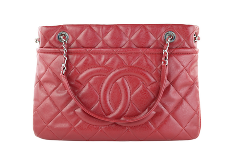 Chanel Timeless CC Chain Shoulder Bag Quilted Caviar Small