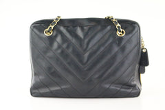 Black Lambskin Chevron Camera Bag