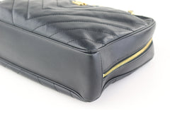 Black Lambskin Chevron Camera Bag